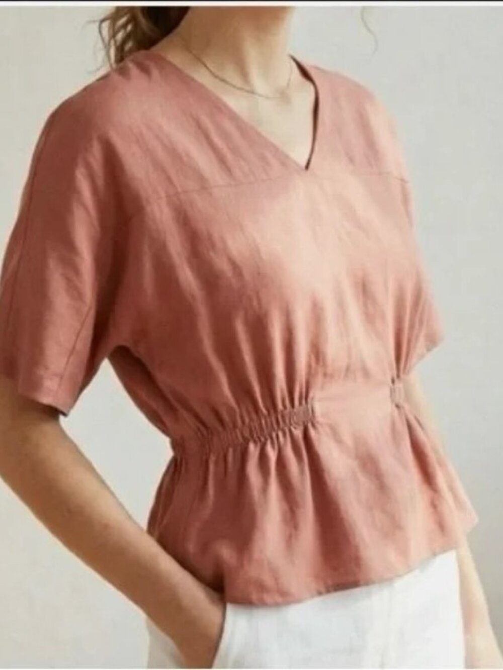 Lightweight Dolman Top sm M Terracotta Rose